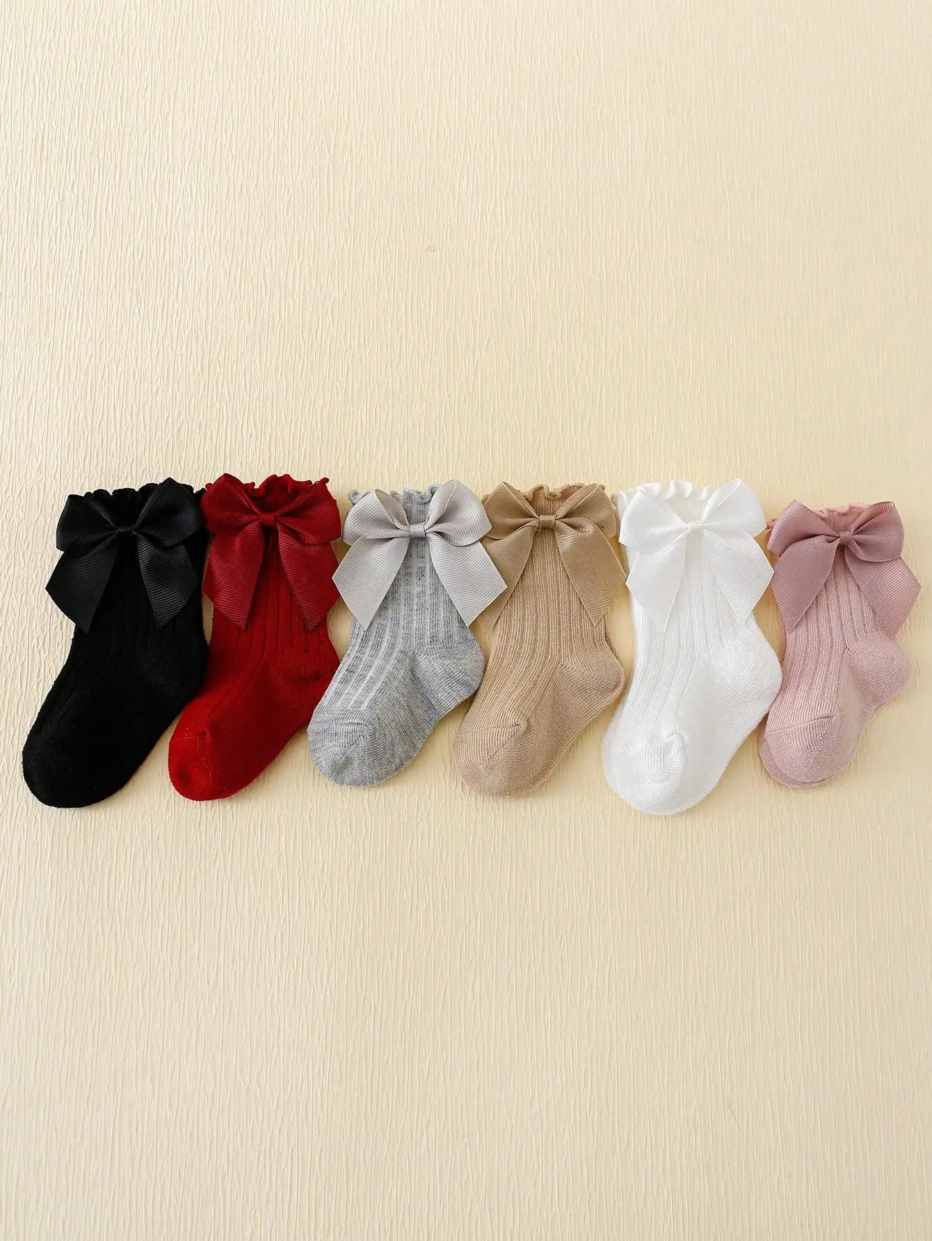 6 paires de chaussettes à bouche bulle en dentelle Rowan Bow pour bébé