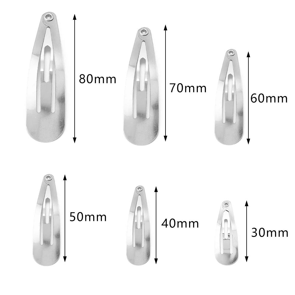Épingle à cheveux en forme de goutte d'eau, pinces à cheveux BB à pression en métal simple, barrette
