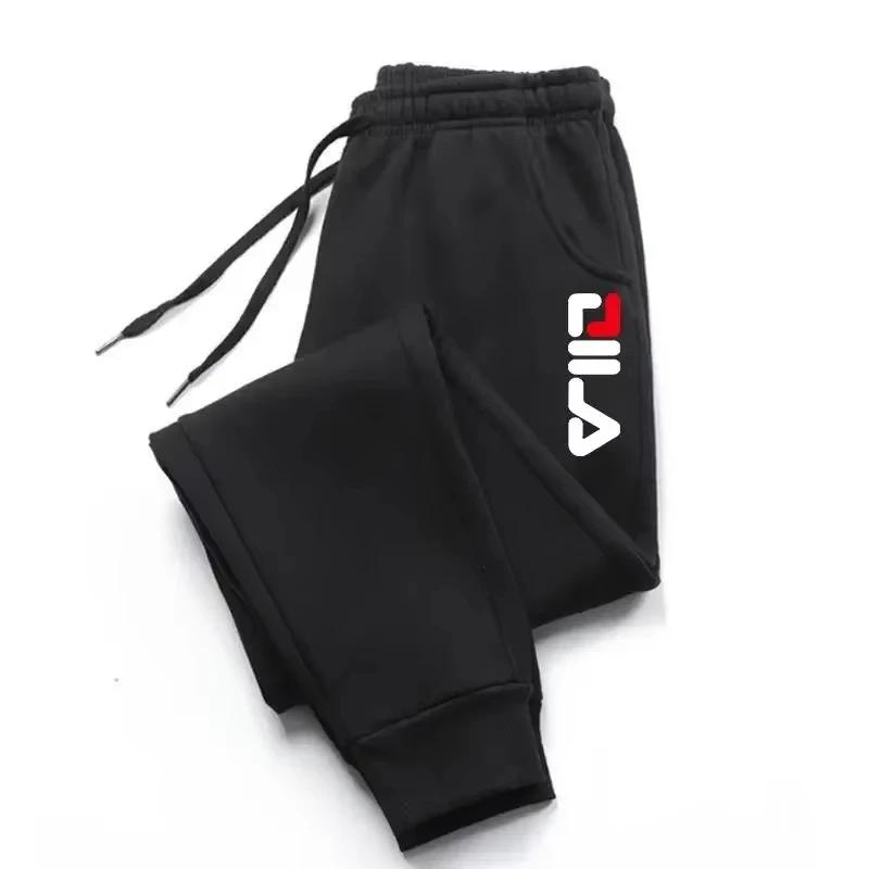 Automne hiver hommes Joggers cordon pantalons décontractés polaire pantalons de survêtement entraîne