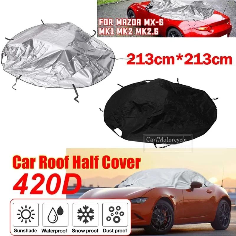 Demi-couverture de toit supérieur souple pour voiture 420D, imperméable, anti-uv, protection solaire