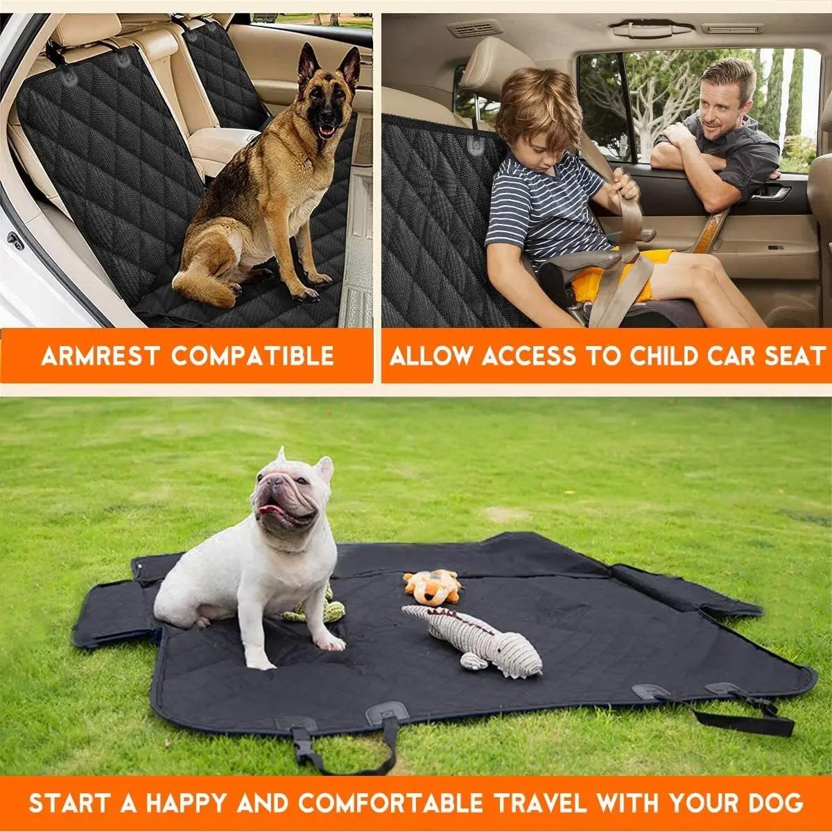 Housse de protection pour siège arrière de voiture pour chien, imperméable, résistante à la saleté, 