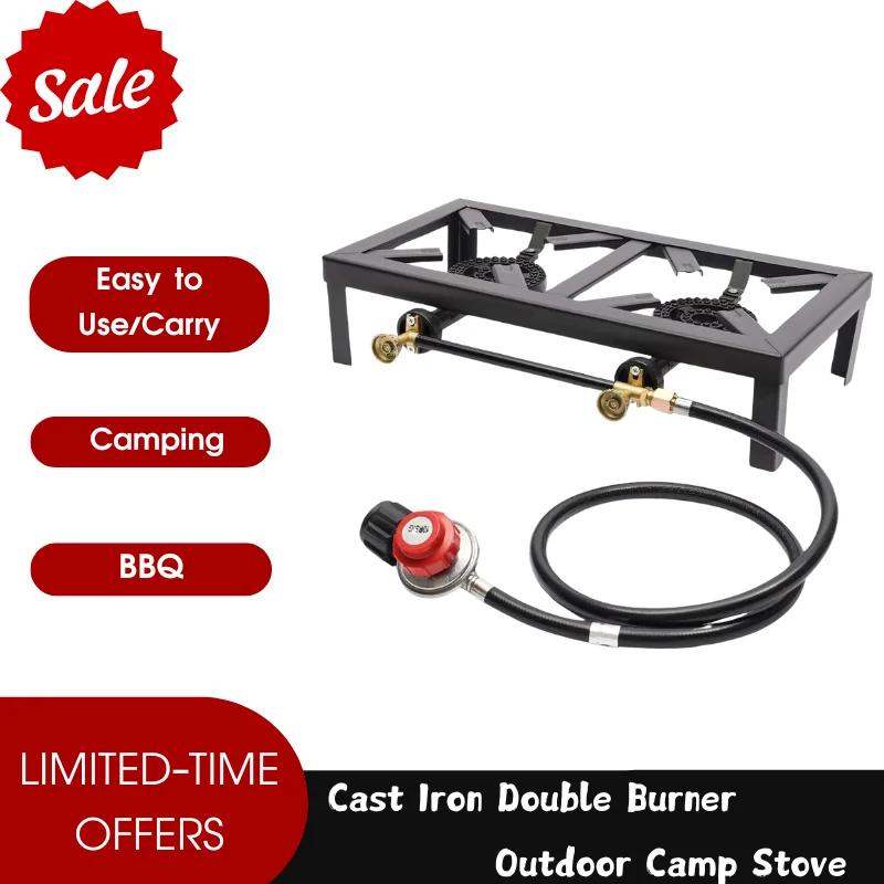 Réchaud de camp extérieur portable à double Eva, cuisinière à gaz propane, cuisinière à barbecue GPL