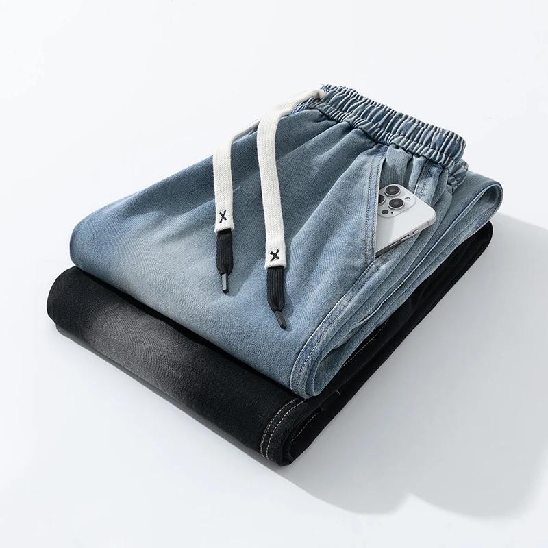 Jean large décontracté pour homme, coupe ample, style streetwear printemps, neutre, effet délavé