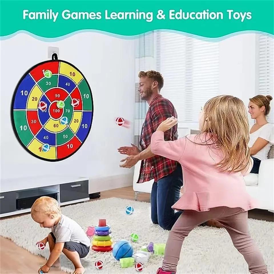 Grand jeu de fléchettes pour enfants avec balle collante de 74CM, jeu interactif familial, arithméti