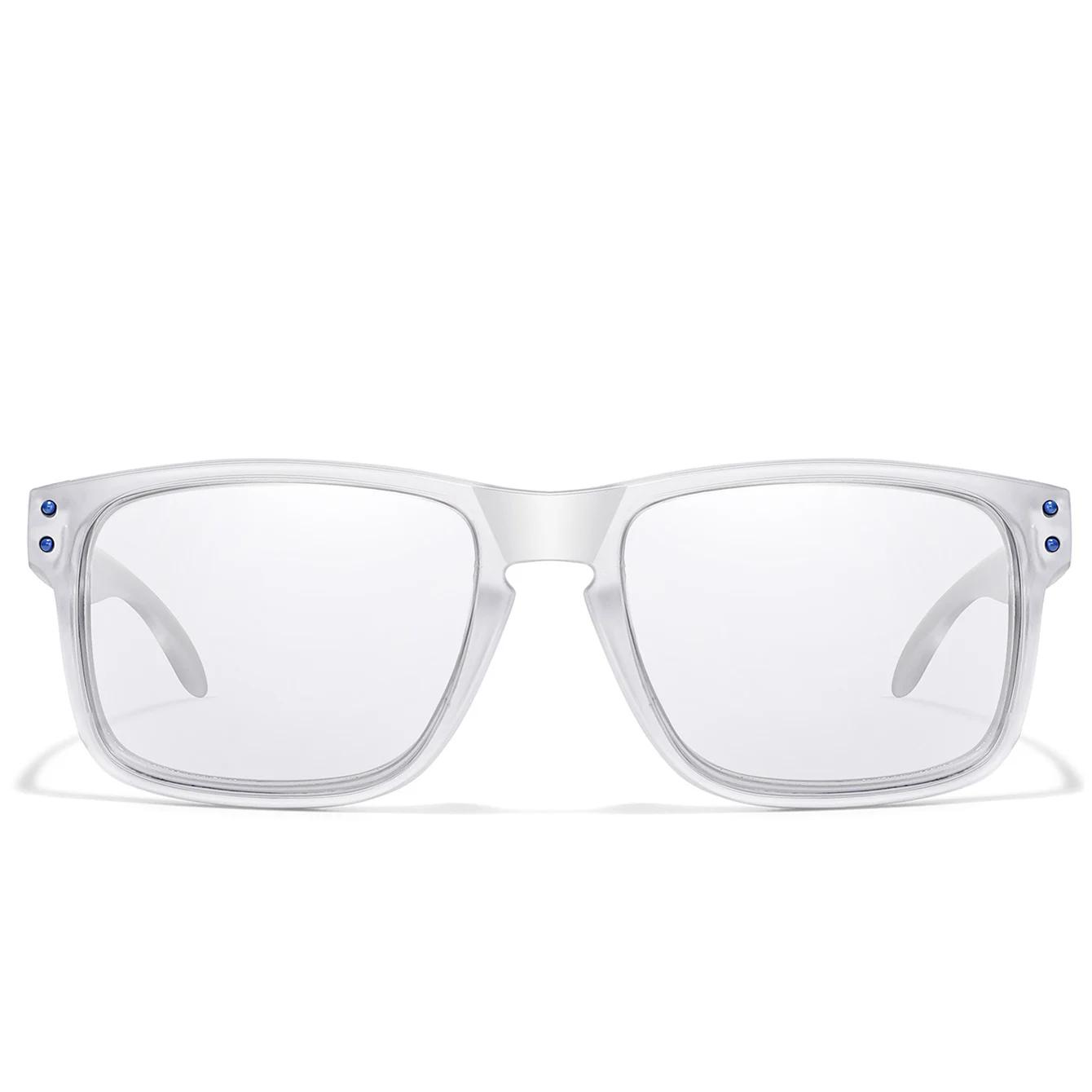 Lunettes de soleil photochromiques pour hommes et femmes, lunettes carrées classiques pour course en