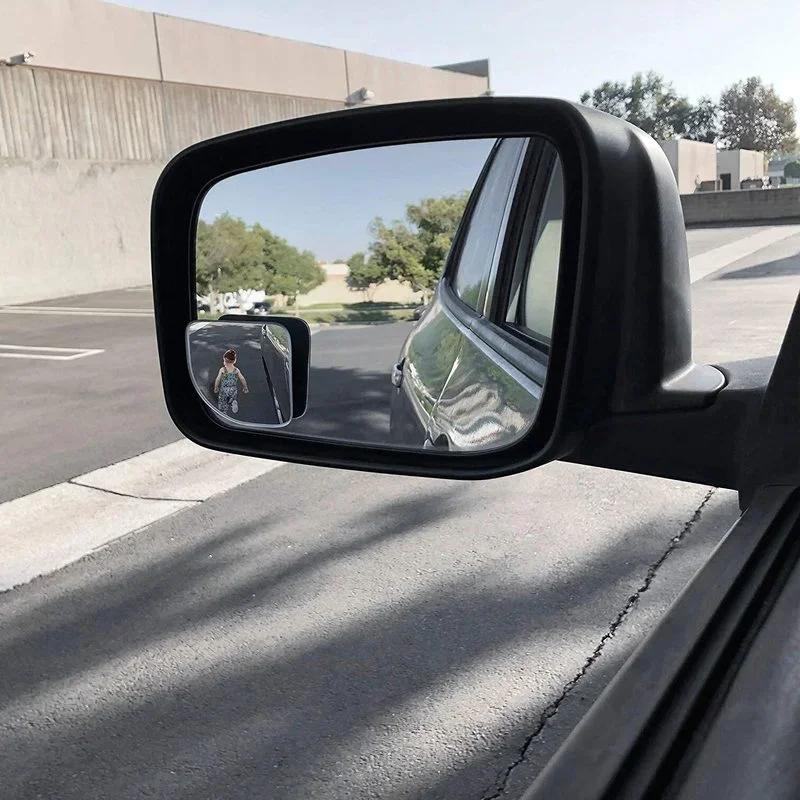 Rétroviseur d'Angle Mort de Voiture, Résistant à 360 °, Rotatif, Sans Cadre, Auxiliaire, pour Moto, 