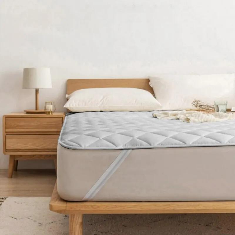 Protège-matelas à ultrasons, housse lavable avec bande élastique