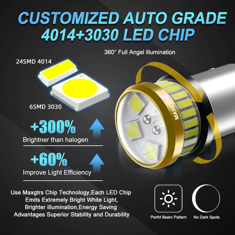 2x10-48V 1156 BA15S P21W 2405 1157 P21/5W 2412 Bau15s BAY15D 2409 ampoule de voiture lampe à LED fre