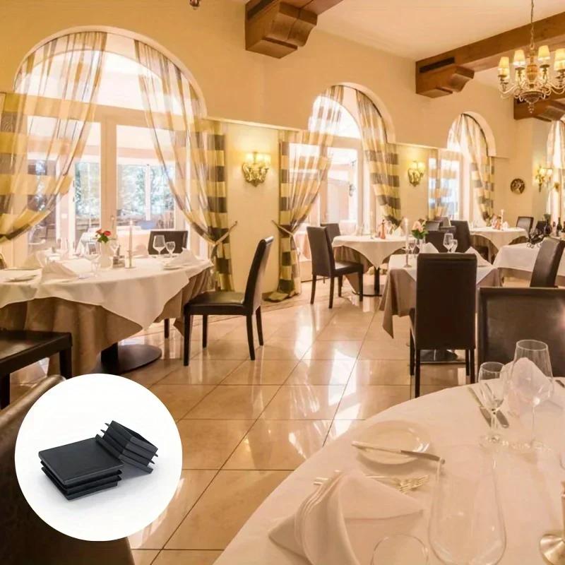 Couvre-pieds de meubles 20 pièces, Double bouchon pour tube carré, chaise anti-rayures et anti-bruit