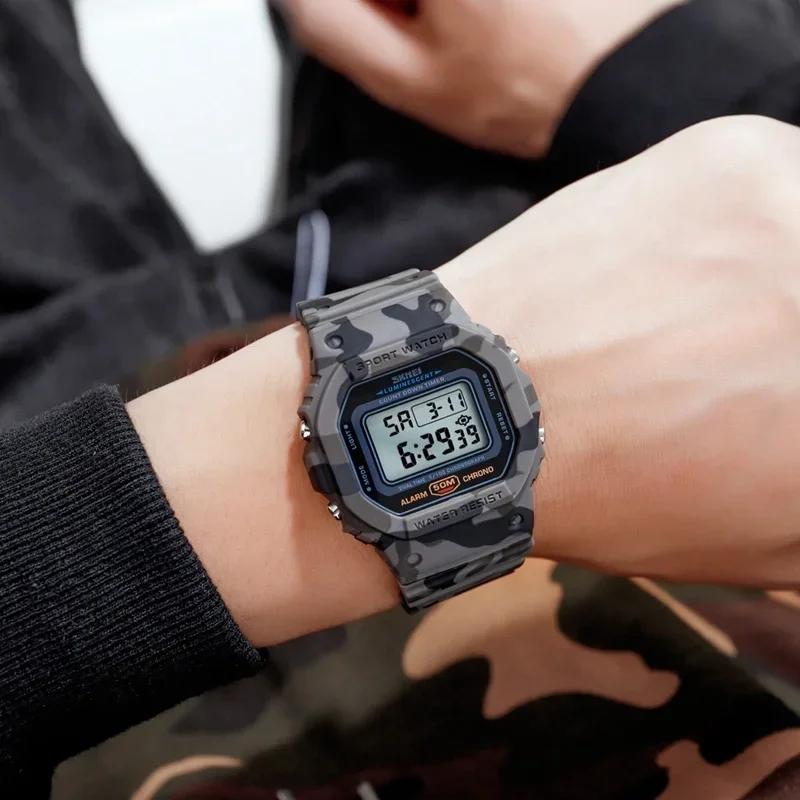 SKMEI 1628 luxe numérique hommes montres sport étanche électronique hommes montres militaire rétro-é