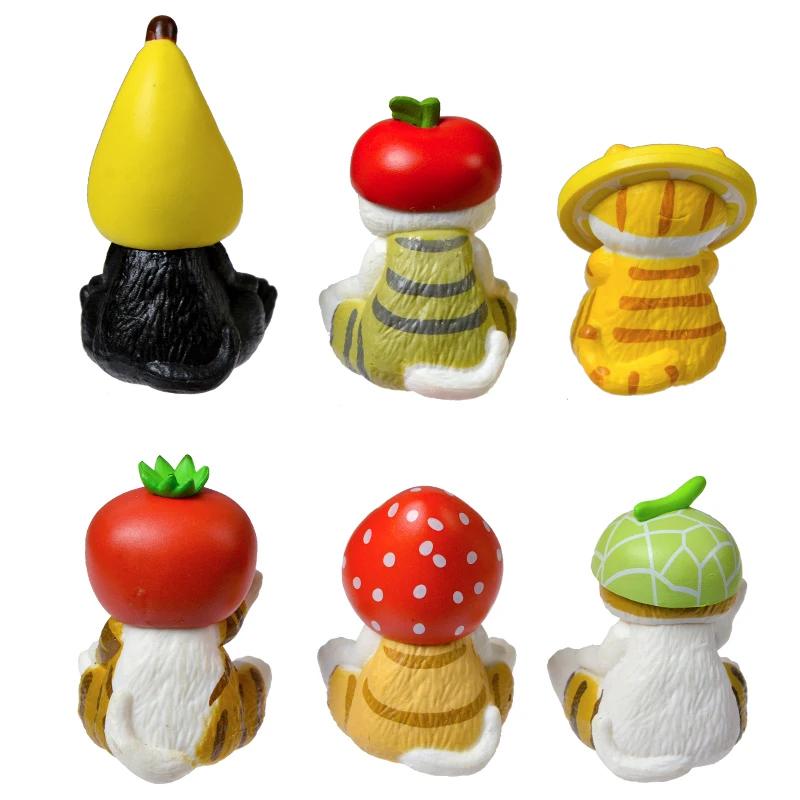 Mofusand requin chat boîte aveugle fruits animaux mignon Mini figurines Anime ornements poupées Fans