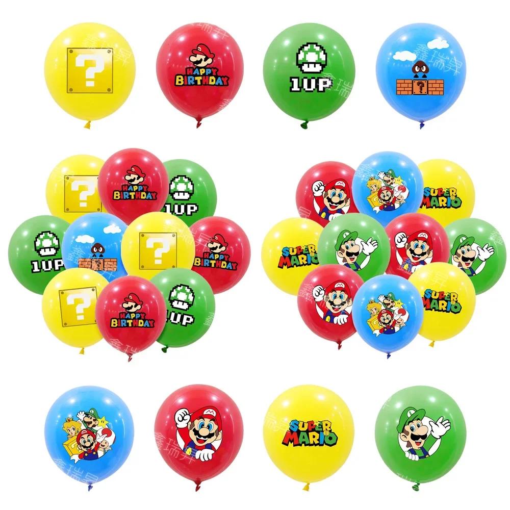 Ensemble de ballons Mario Bros, 10 pièces, figurines de dessin animé Kawaii, fourniture de décoratio