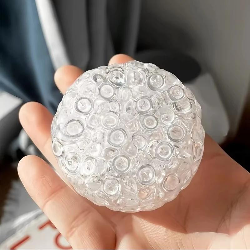 Balles Squishy en Perles de Glace - Jouet Anti-Stress Mochi Super Doux à Rebond Lent pour Soulager l