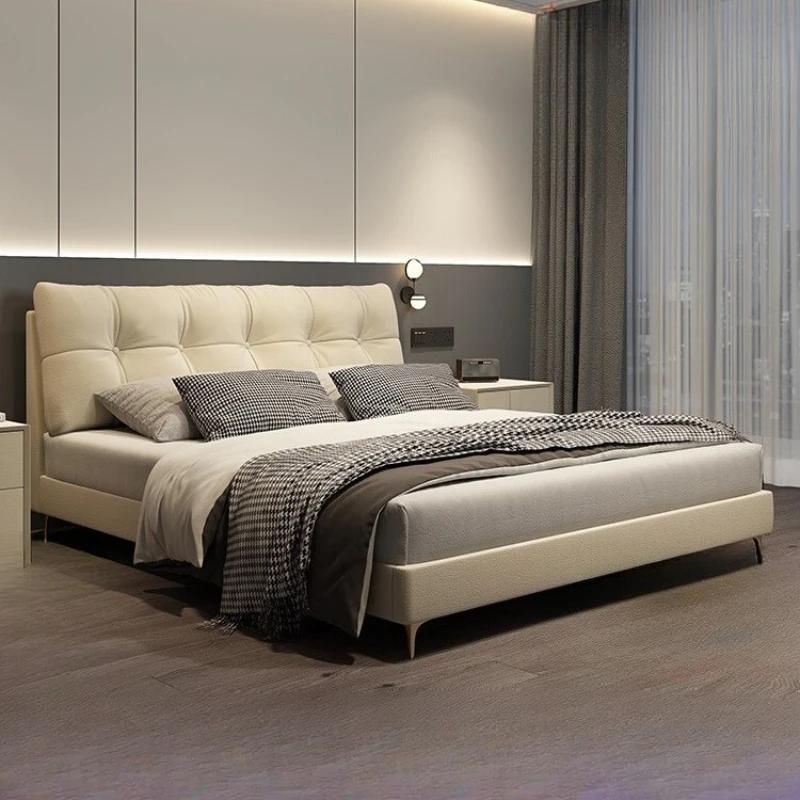 Lit de rangement en tissu personnalisé, moderne et Simple, chambre principale de 1.51.8 mètres, lit 