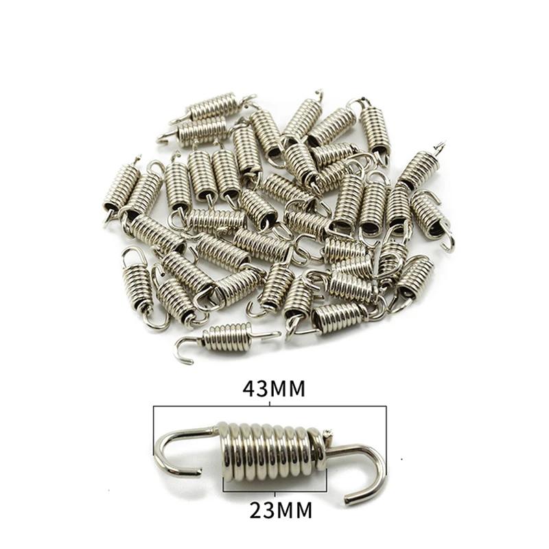 Système d'échappement universel pour moto, 2 pièces, crochets à ressorts entièrement rotatifs en aci