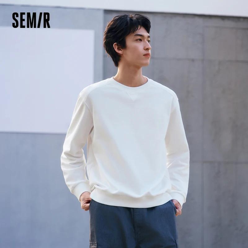 Sweat à capuche polyvalent pour homme, col rond, manches longues, doux, confortable, décontracté, ba