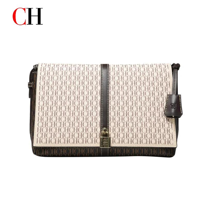 CH Simple mode Style femmes sac à bandoulière femmes sac à bandoulière fermeture éclair boucle parag