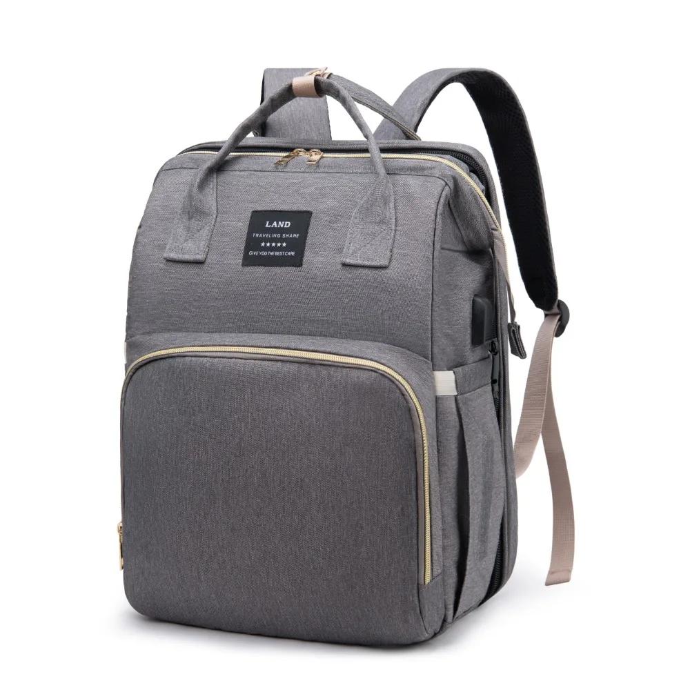 Sac à langer léger et portable avec lit pliant intégré, grande capacité, sac de voyage pour maman, s