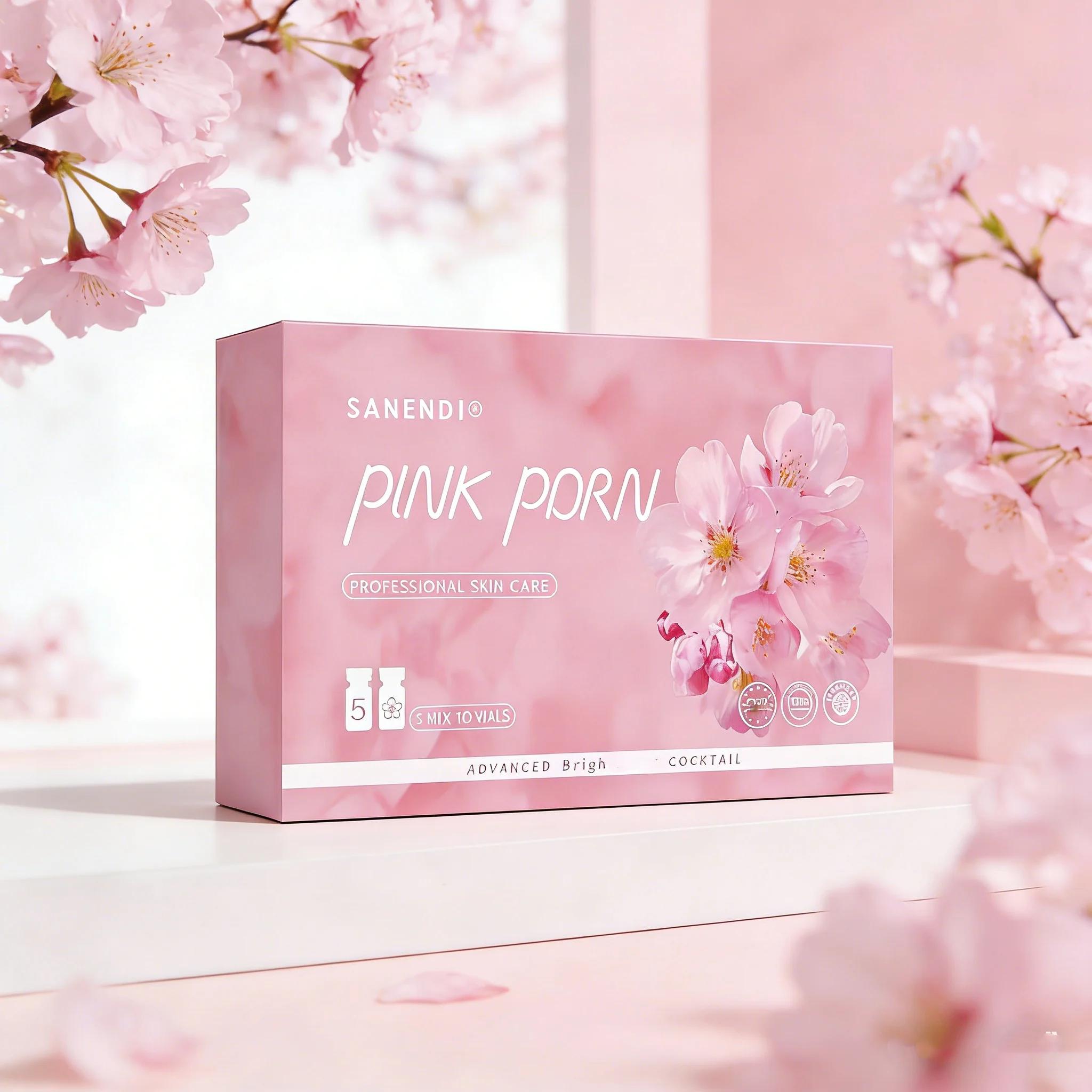 Sérum facial Sanendi PDRN Pink Cocktail ADN de saumon pour Dermapen, éclat du visage, acide hyaluron