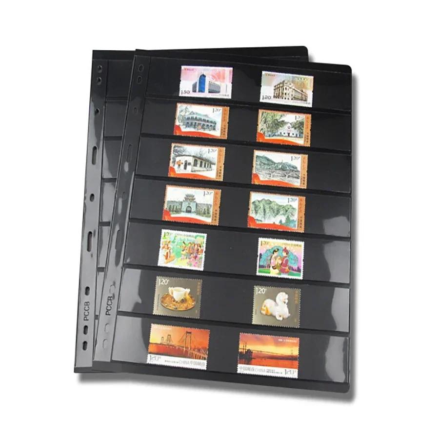 10 pièces/lot timbres Notes lignes grille PVC page de timbre album feuilles mobiles inners de timbre