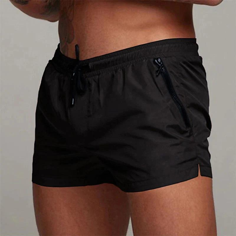 Short de course en plein air pour hommes, poche avec cordon de serrage, taille élastique, couleur un