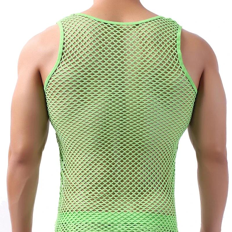 Débardeurs à la mode pour hommes, maillot de corps ajouré, gilet sans manches respirant en maille