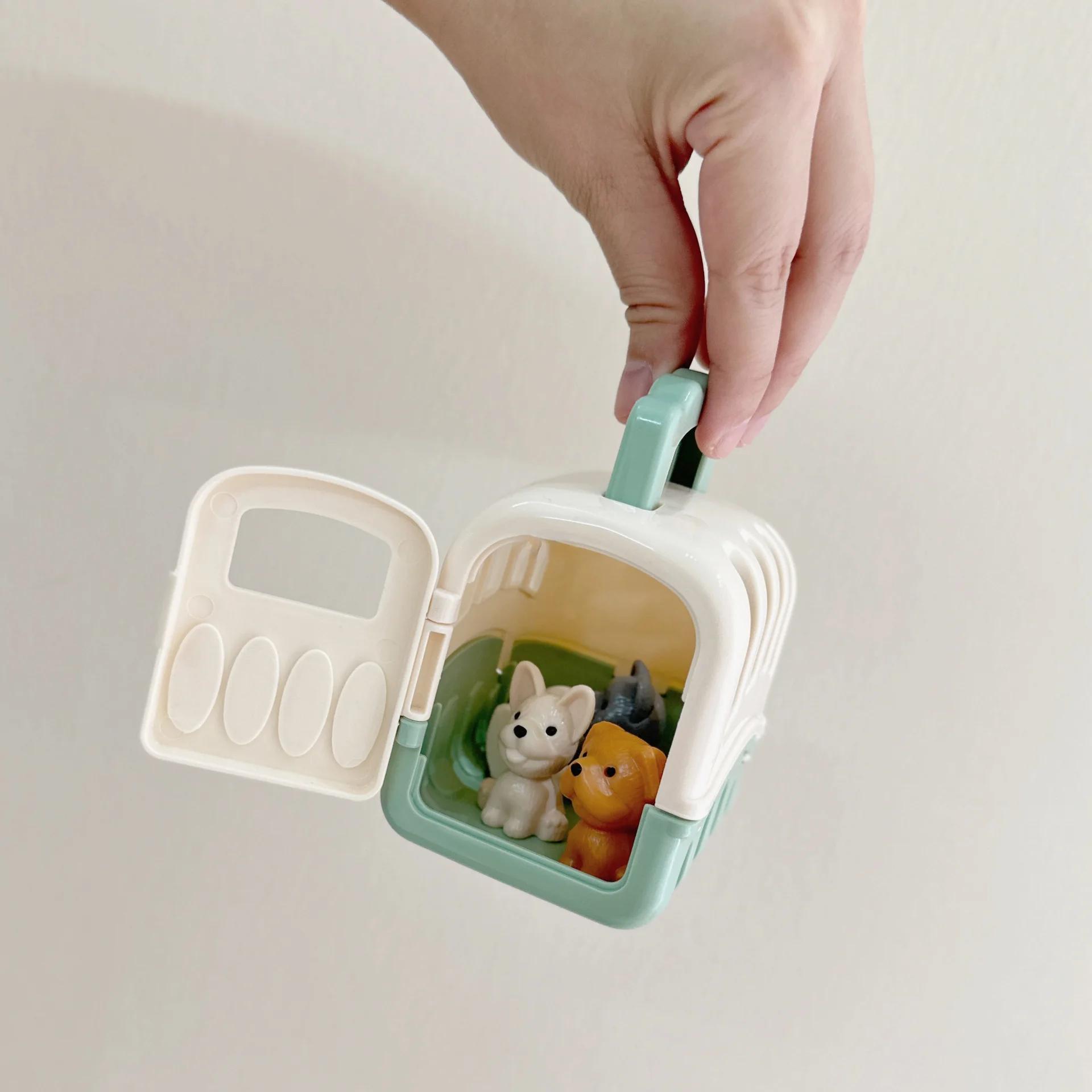 Panier pour animaux de compagnie, 8 pièces/ensemble, jouets familiaux, ensemble de poupées pour chie