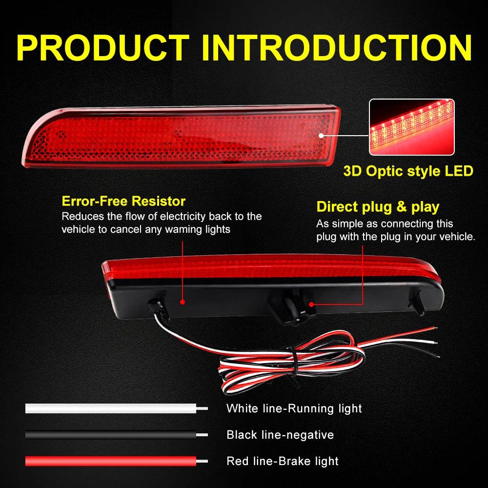 LED réflecteur de voiture feux de freinage arrière pour Mitsubishi Evolution X Lancer 2008-2017 pare