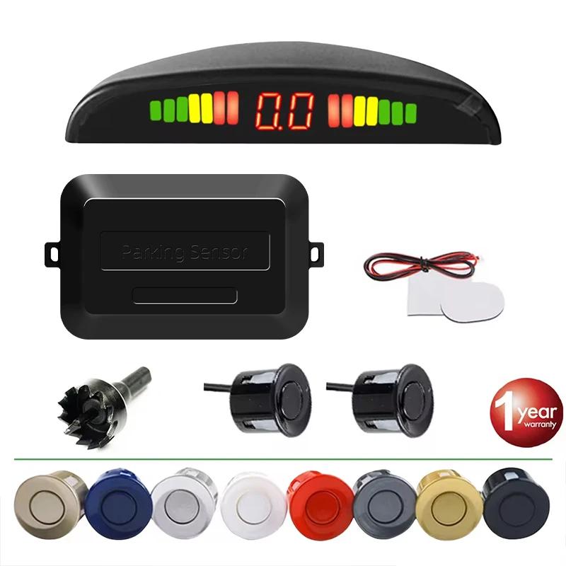 Kit de capteurs de stationnement pour voiture, 2 capteurs/4 capteurs, écran LED de 22mm, Radar inver