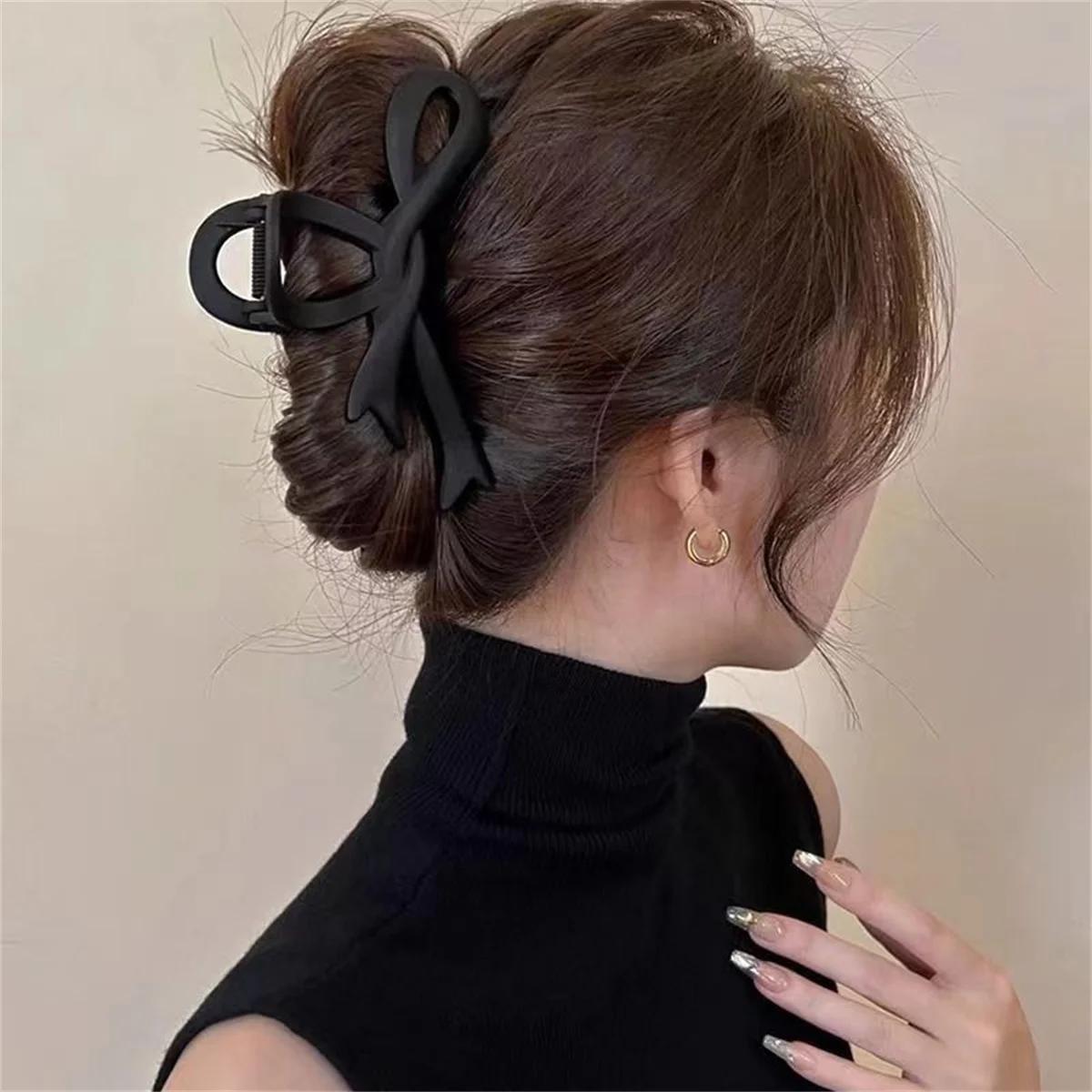 Pinces à cheveux mates de 13CM, Vintage, nœud en ruban, griffes, couvre-chef en crabe, épingles à ch