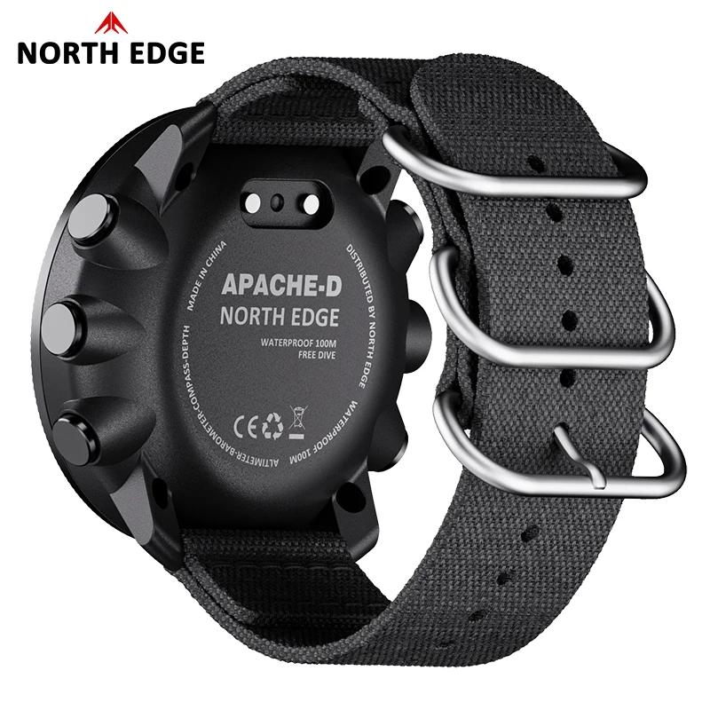 Montre numérique de plongée libre NORTH EDGE APACHE-D pour hommes, sports de plein air, natation, ét
