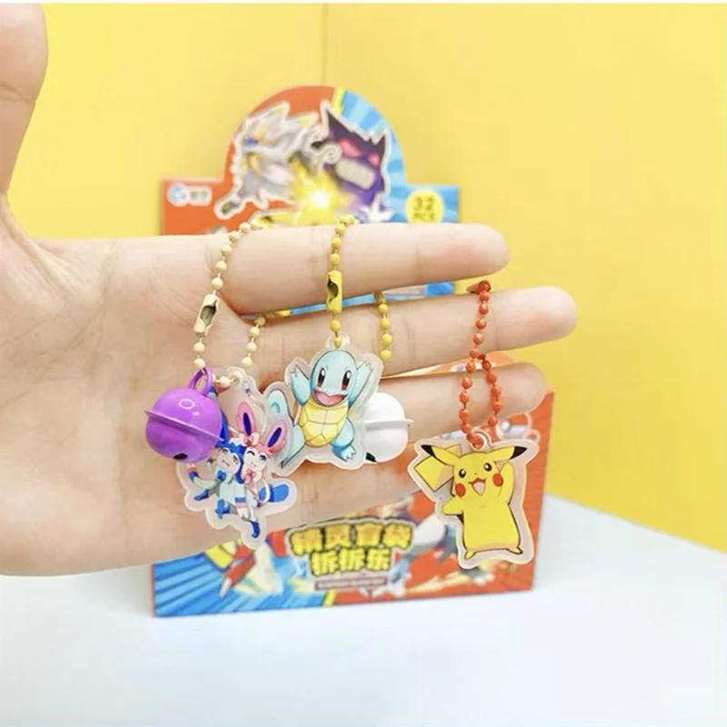 PKM Anime – ensemble de 32 figurines Pokémon, boîte de sacs surprises, pendentif en acrylique, porte
