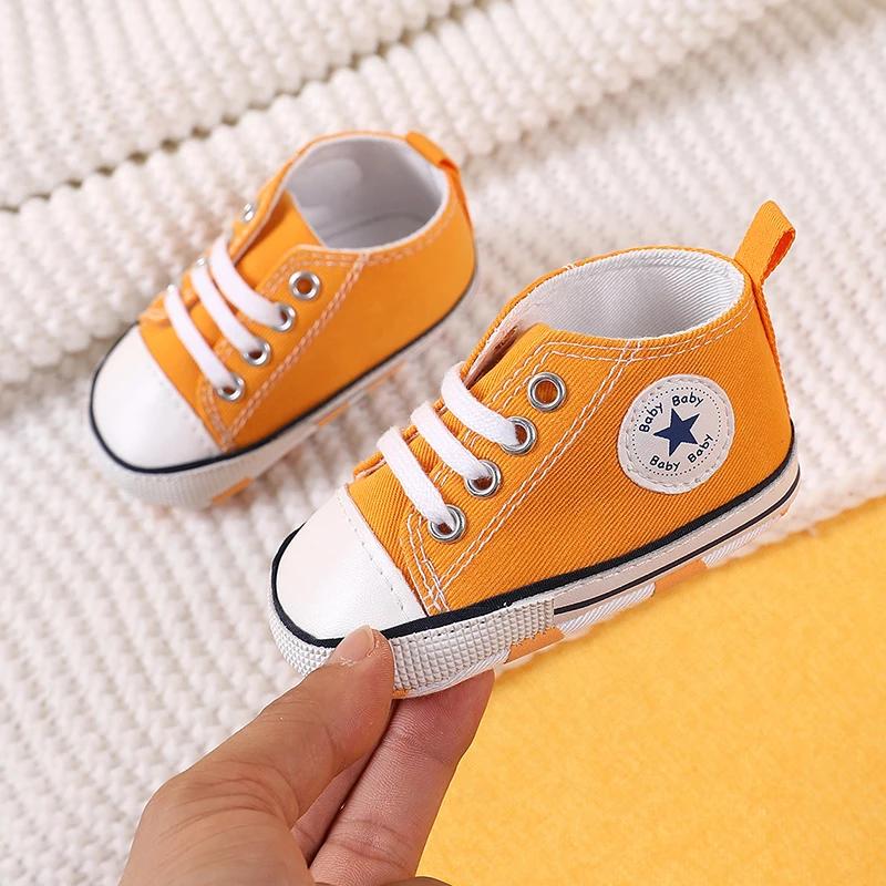 0-18 mois bébé toile classique chaussures de sport nouveau-né garçons et filles imprimé étoile premi