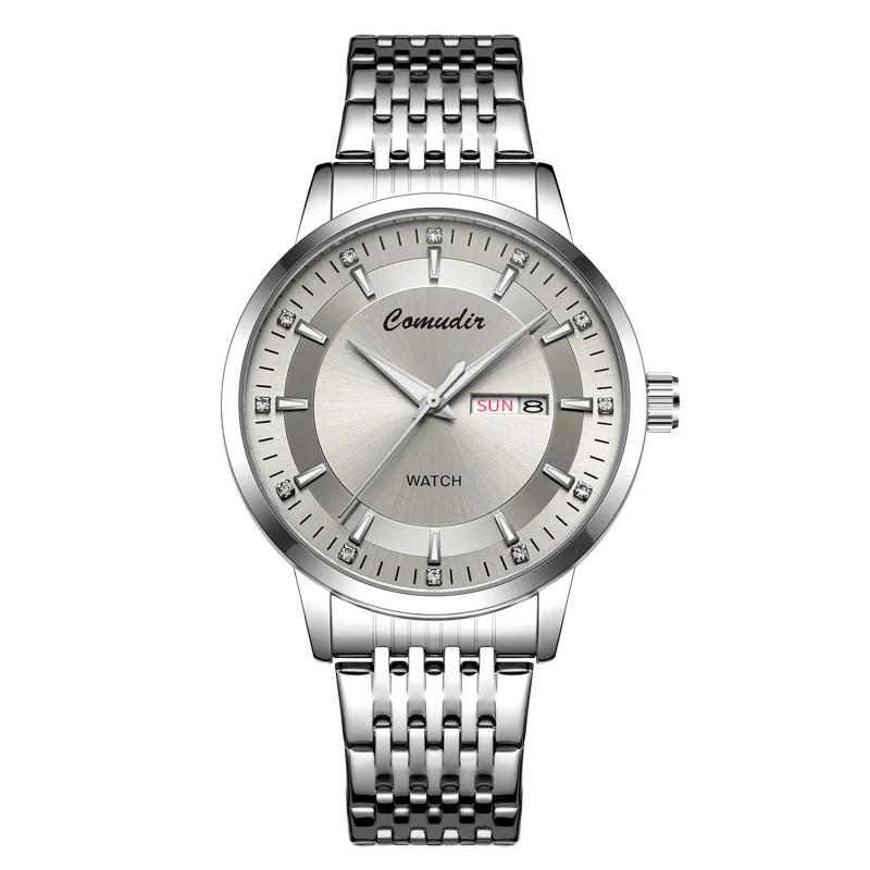 Montre pour hommes entièrement automatique et Non mécanique, évidée, étanche, tendance, brille dans 