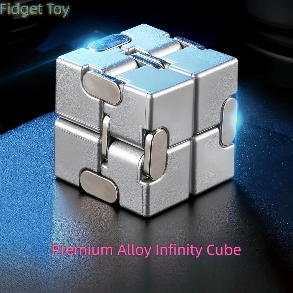 Cube infini en alliage et plastique, jouet anti-stress ultra-durable, sensoriel, pour adultes et enf