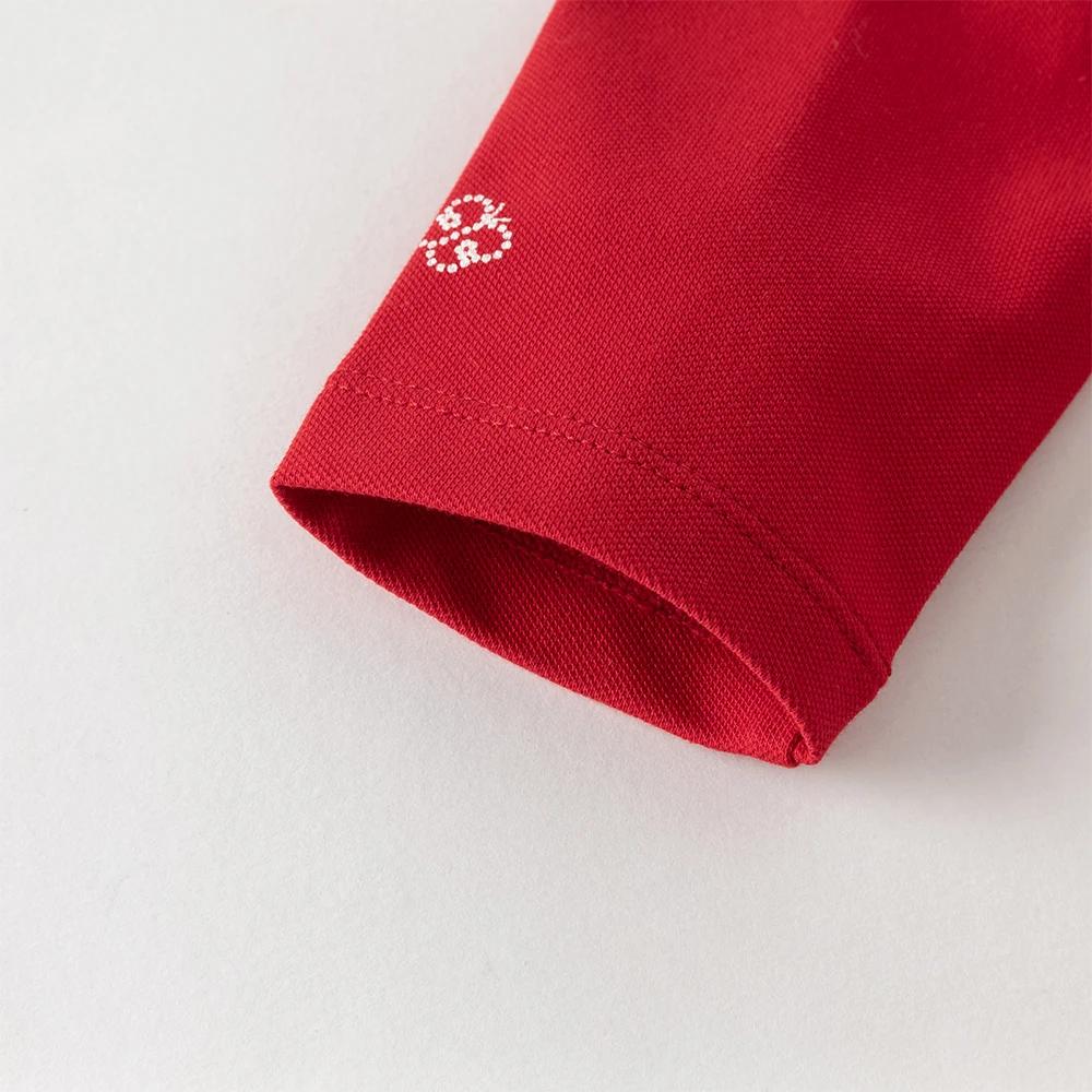 Dave Bella robe élégante pour filles printemps enfants robes de princesse jupe Polo rouge en plein a