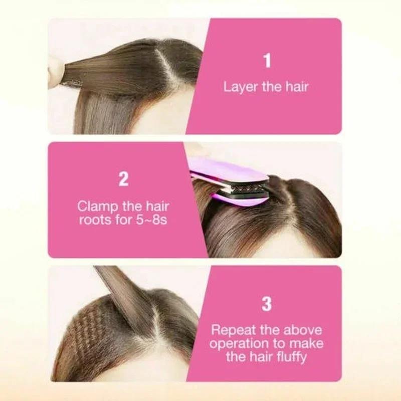Fer ondulé pour cheveux, fer plat et pelucheux, fer à lisser, fer à onduler, pince à cheveux électri