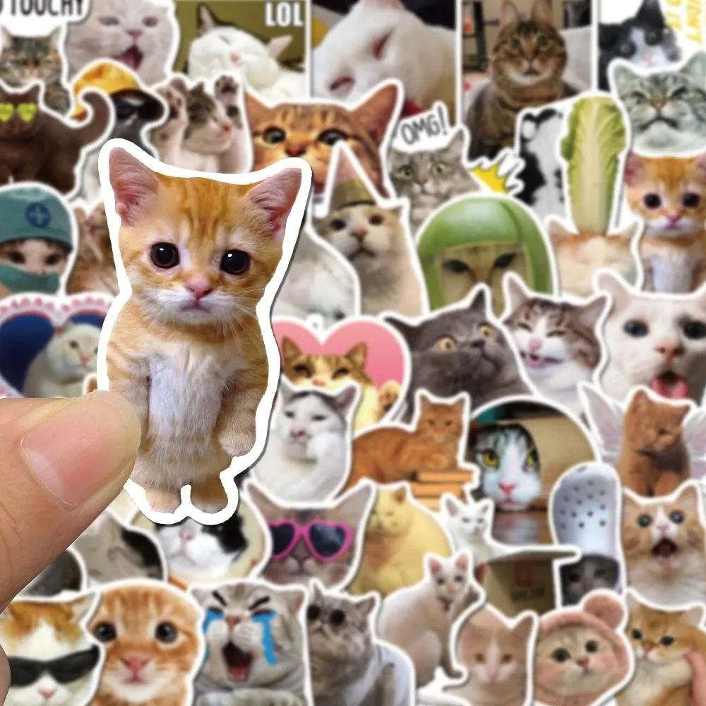 Autocollant esthétique en PVC Kawaii Love Cat pour enfants, décoration coréenne pour enfants, scrapb