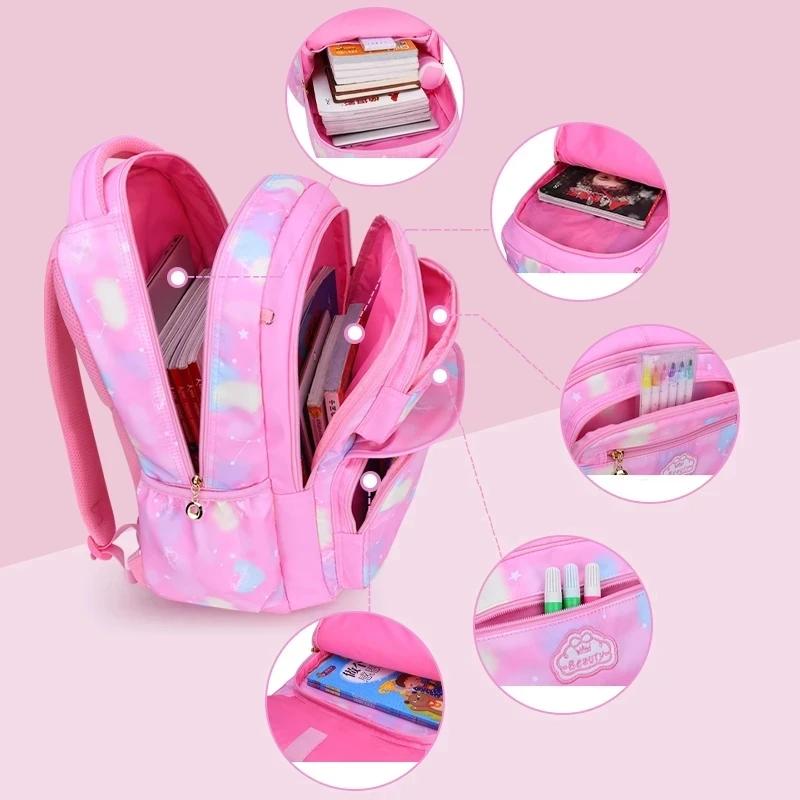 Enfants fille sac à dos sac d'école rose pour enfant enfant adolescent cartable primaire Kawaii mign