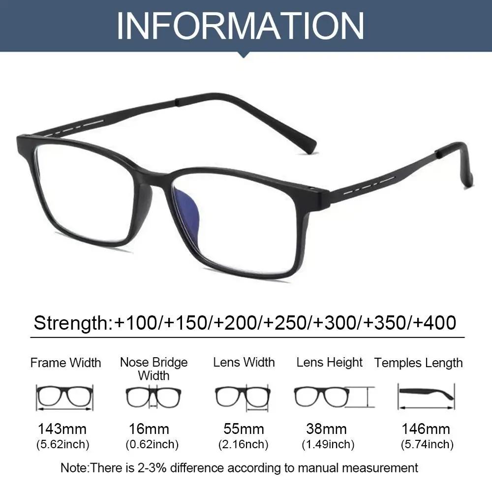 Lunettes de lecture bloquant la lumière bleue pour hommes et femmes, alliage de titane ultraléger TR