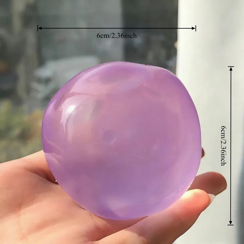 Jouets sensoriels Mochi en plastique souple, transparents, à l'huile de noix de coco et à la maltose
