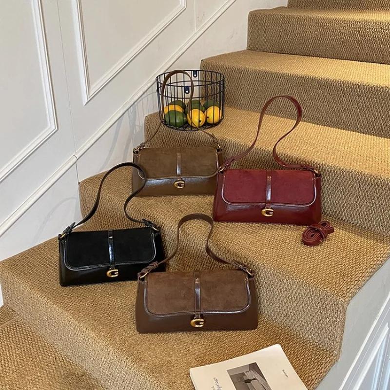 Sac Messager Classique de Luxe en Cuir pour Femme, Style Parisien, Tendance, Élégant, Décontracté, S
