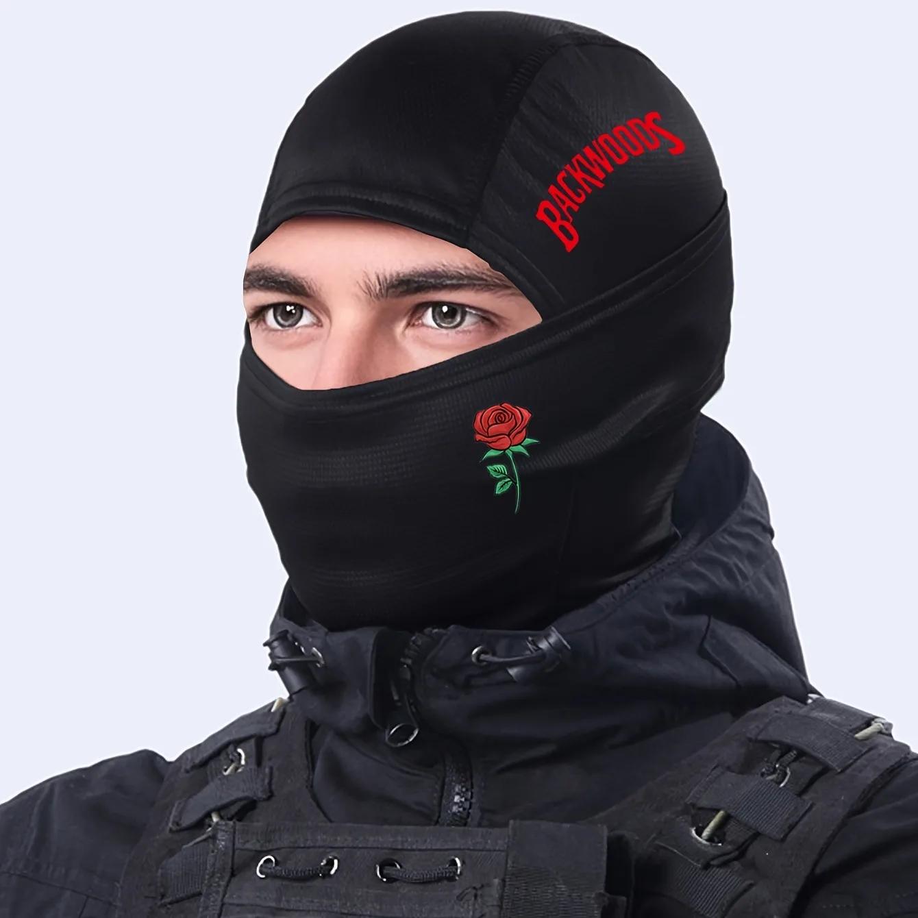 1 pièce/2 pièces en option-Rose BackWOODS imprimé cagoule chapeau coupe-vent anti-poussière respiran