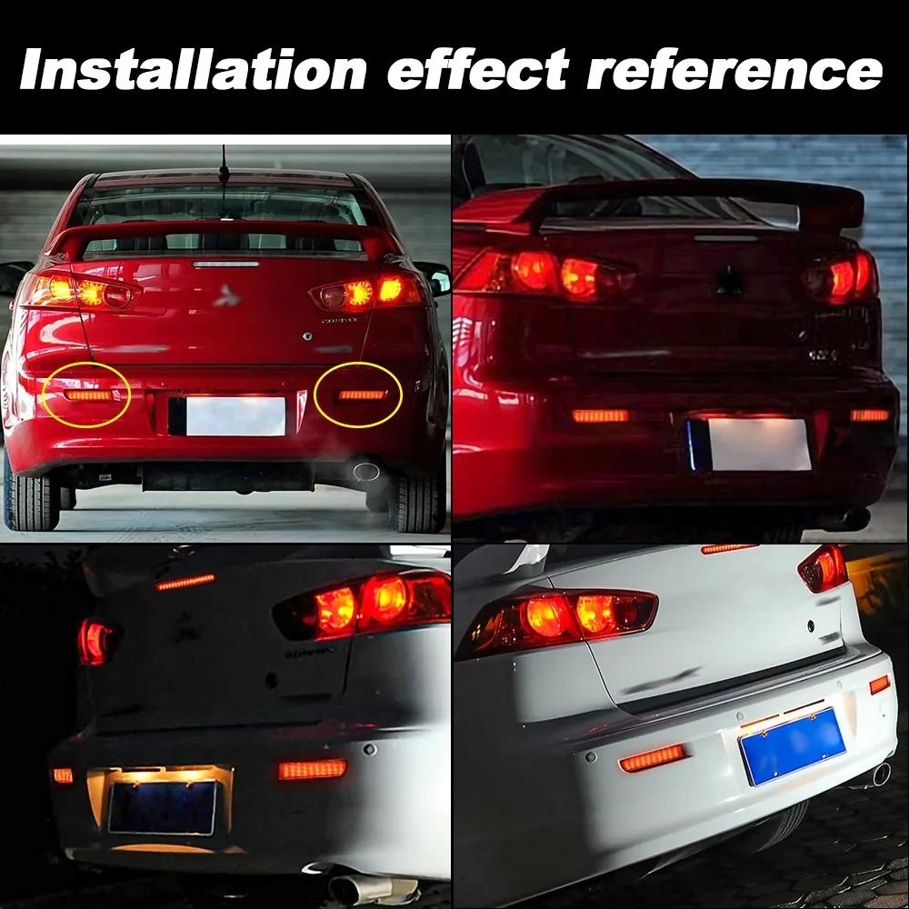 LED réflecteur de voiture feux de freinage arrière pour Mitsubishi Evolution X Lancer 2008-2017 pare