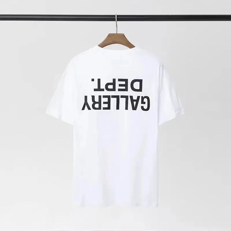 GALLERY DEPT inspiré revers imprimé T-Shirt 100% coton surdimensionné Streetwear T-Shirt hommes femm