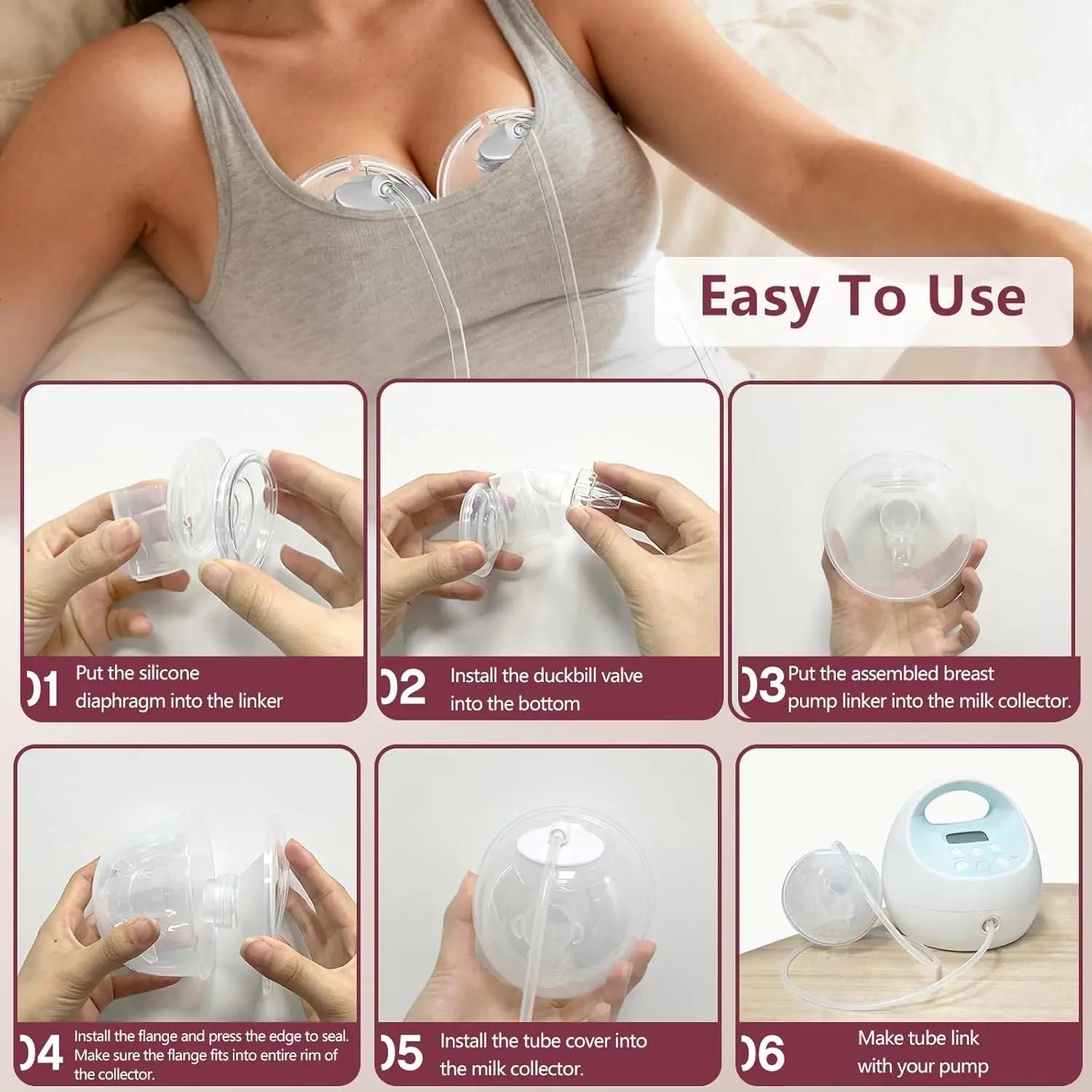 CaraCups Collection de lait portable, gobelets de collection mains libres compatibles avec Spectra S