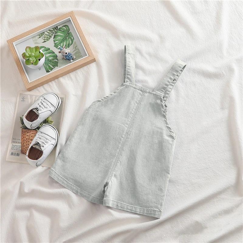 IENENS été enfants bébé garçons pull pantalon Denim vêtements Shorts jean salopette enfant en bas âg