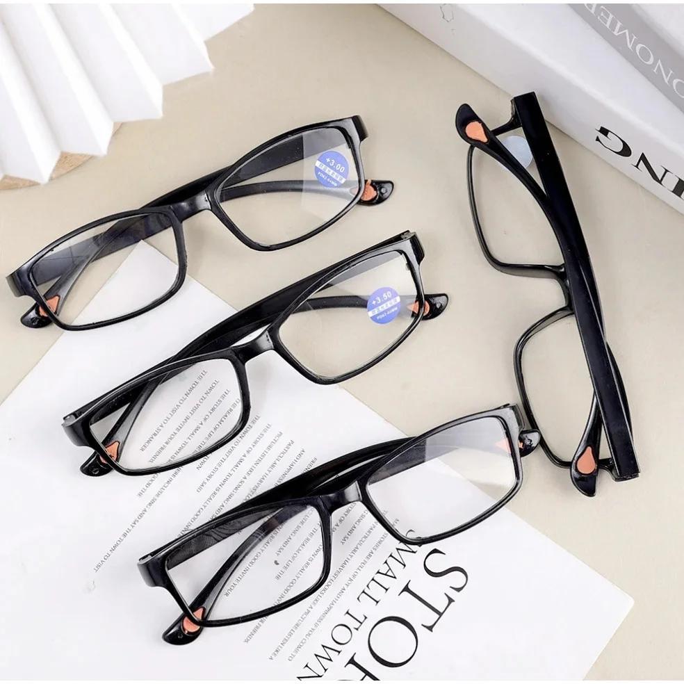 Lunettes de lecture Anti-lumière bleue, monture noire épaisse, lunettes portables pour presbytie + 1