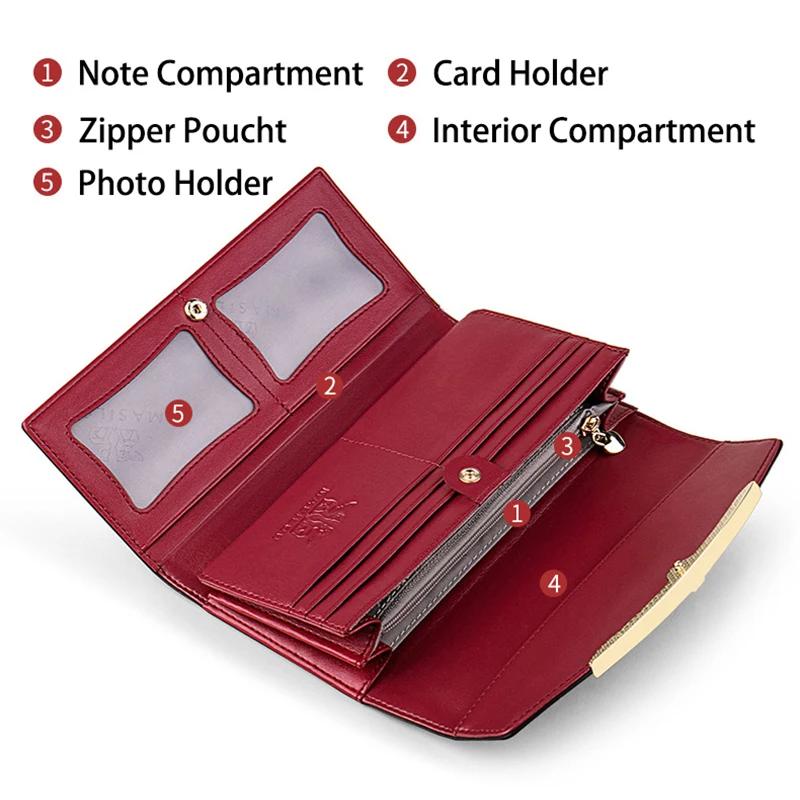 Portefeuilles pour femmes Carteras Para Mujer Long sac à main pour femmes avec poche pour téléphone 