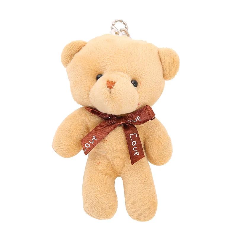 10 pièces/paquet 12cm Mini nœud papillon ours en peluche pendentif en peluche jouet coloré ours en p